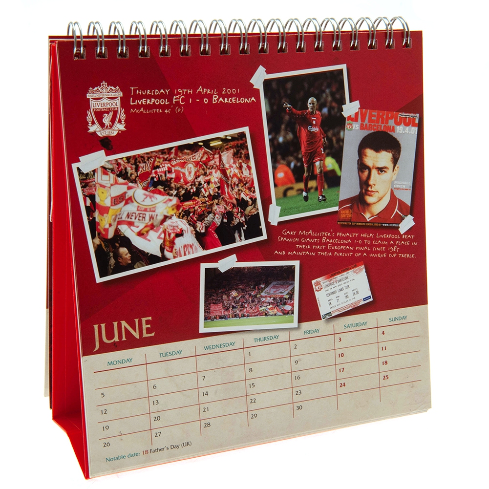 Liverpool kalendarz Desktop Calendar 2023 FANstore.pl