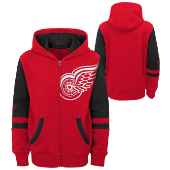 Detroit Red Wings dziecięca bluza z kapturem faceoff colorblocked fleece full-zip