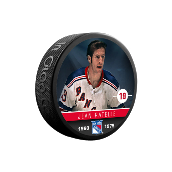 New York Rangers krążek Jean Ratelle #19 Souvenir Collector Hockey Puck