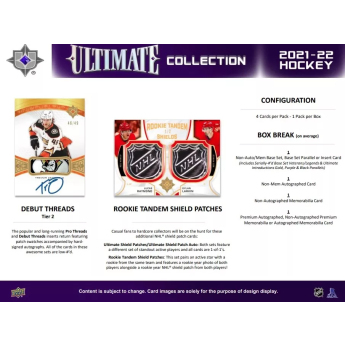 NHL pudełka karty hokejowe NHL 2021-22 Upper Deck Ultimate Hobby Box