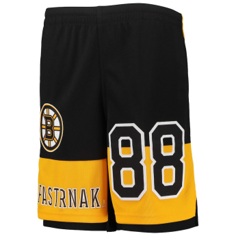 Boston Bruins spodenki dziecięce David Pastrňák #88 Pandemonium Name & Number