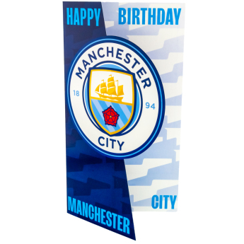 Manchester City życzenia urodzinowe Crest Birthday Card