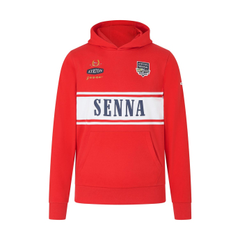 Ayrton Senna męska bluza z kapturem Legacy Patchwork red 2024