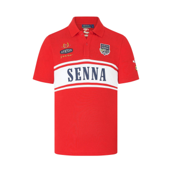 Ayrton Senna męska koszulka polo Legacy Patchwork red 2024