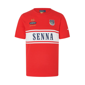 Ayrton Senna koszulka męska Legacy Patchwork red 2024