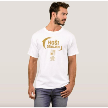 Reprezentacje hokejowe koszulka męska HOŠI DĚKUJEM Ice Hockey World Championship Czechia MS 2024 GOLD EDITION White