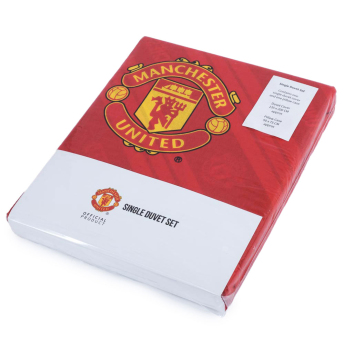 Manchester United pościel na jedno łóżko Core Stripe Single Duvet Set