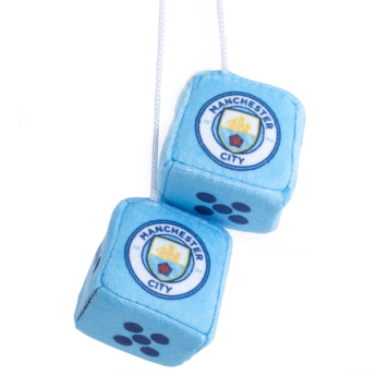 Manchester City kostki do samochodu blue and white dice