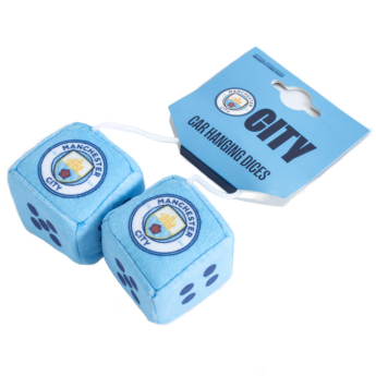 Manchester City kostki do samochodu blue and white dice