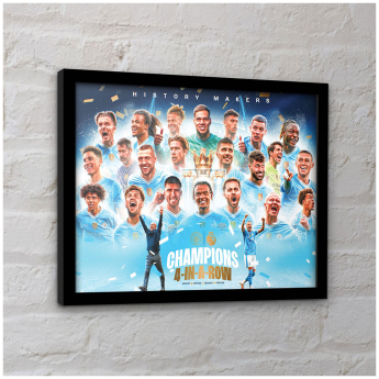 Manchester City obrazek w ramce Premier League Champions Framed Picture 30 x 40