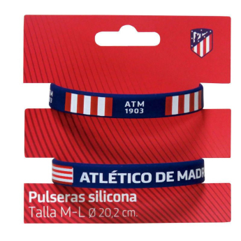 Atletico Madrid zestaw 2 opasek Silicona