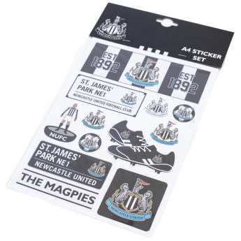 Newcastle United naklejki A4 Set 12 pcs