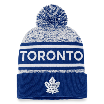 Toronto Maple Leafs czapka zimowa Authentic Pro Rink Heathered Cuffed Pom Knit