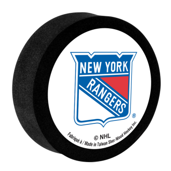 New York Rangers krążek do hokeja z pianki white Sher-Wood