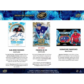 NHL pudełka karty hokejowe NHL 2023-24 Upper Deck Ice Hobby Balíček