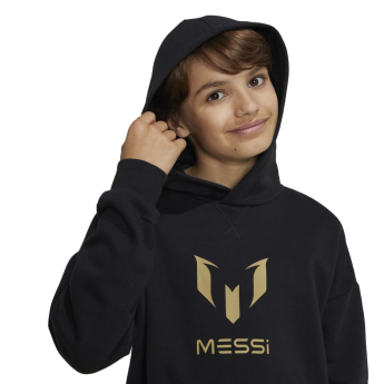 Lionel Messi dziecięca bluza z kapturem Crest black