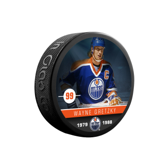 Edmonton Oilers krążek souvenir collector hockey puck Wayne Gretzky #99