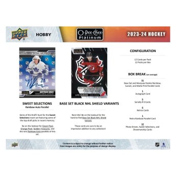 NHL pudełka karty hokejowe NHL 2023-24 Upper Deck O-Pee-Chee Platinum Hobby Box