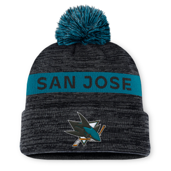 San Jose Sharks czapka zimowa Authentic Pro Rink Beanie Cuff With POM