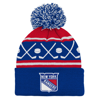 New York Rangers czapka zimowa dziecięca Face-Off Cuff Pom