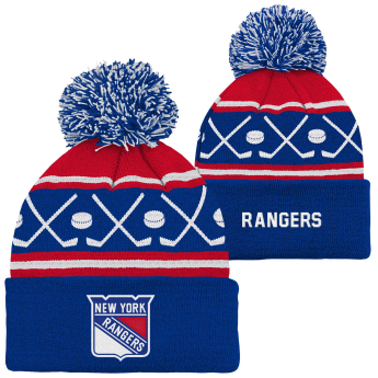 New York Rangers czapka zimowa dziecięca Face-Off Cuff Pom