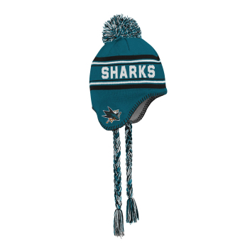 San Jose Sharks czapka zimowa dziecięca Jacquard Tassel Knit With Pom