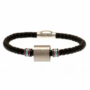 West Ham United bransoletka skórzana Colour Ring Leather Bracelet